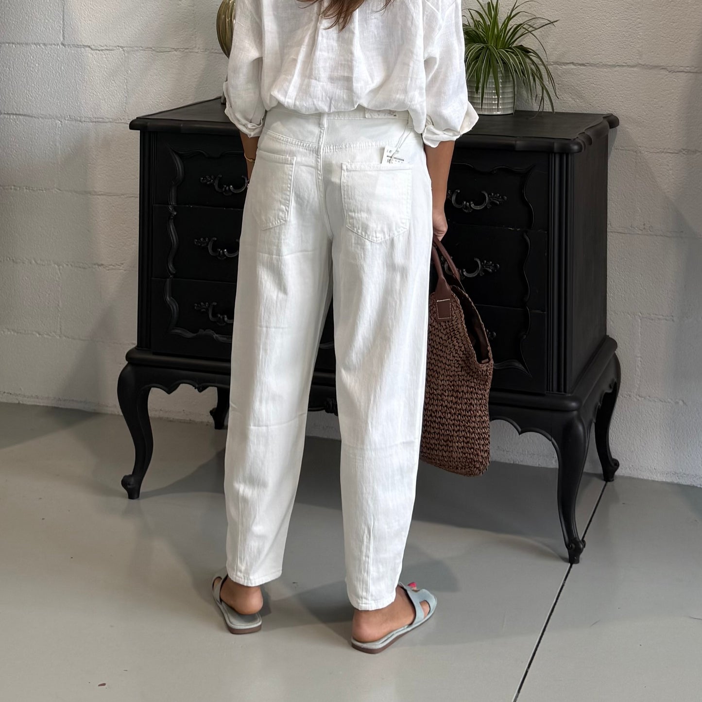 Jeans Barrel Bianco ‘Second Skin’ (Copia)
