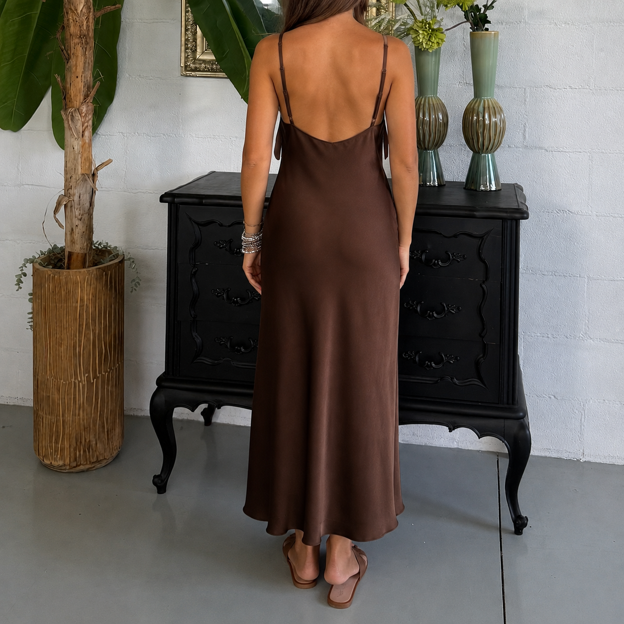 Vestito Satin Moro