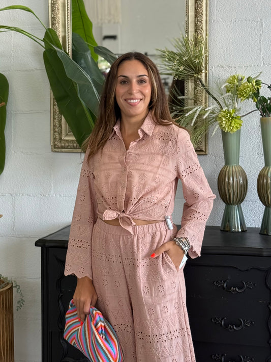 Camicia San Gallo Rosa