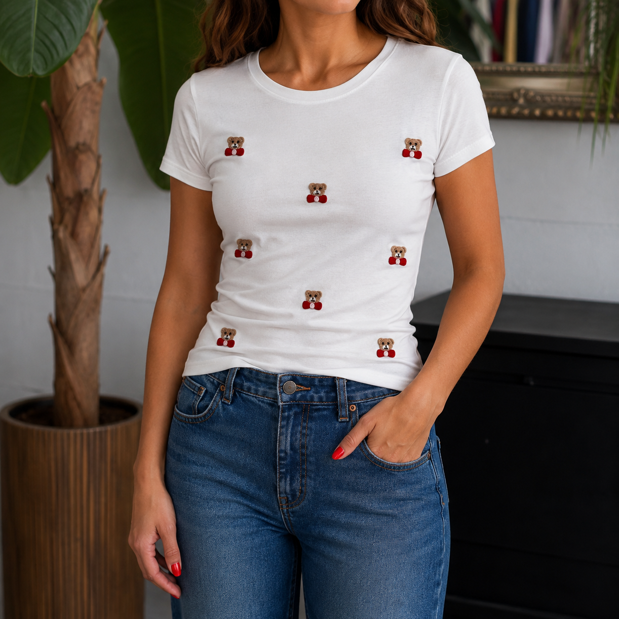 T-shirt Teddy ricamati