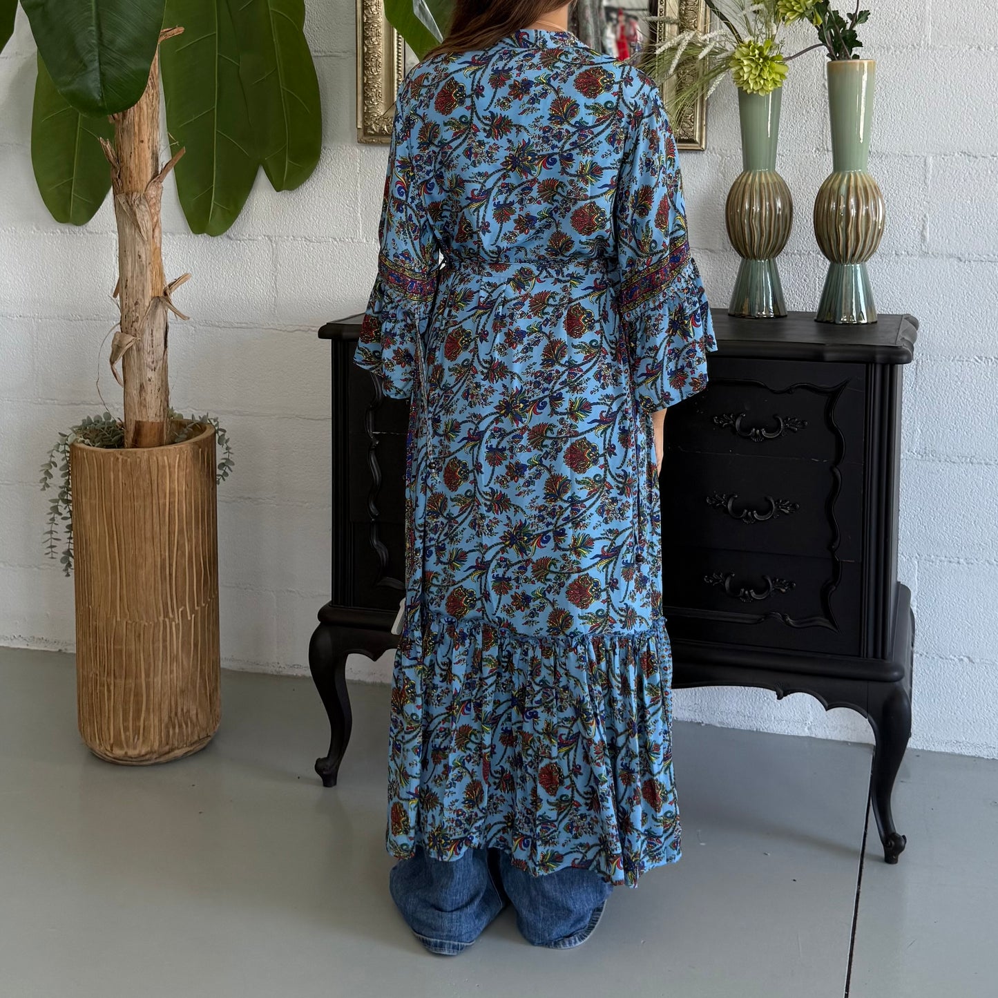 Kimono lungo Seta Indiana