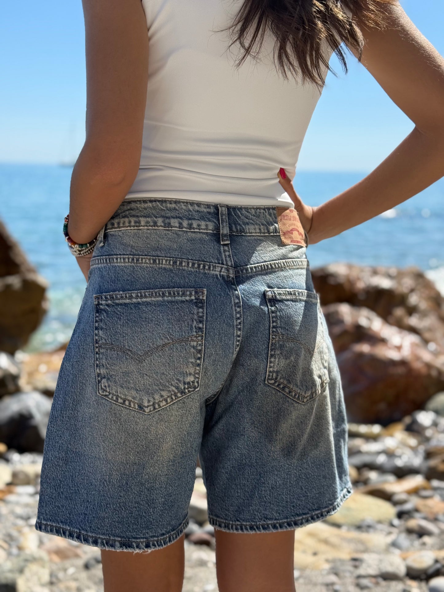 Bermuda di Jeans stile Levi’s lavaggio Classic