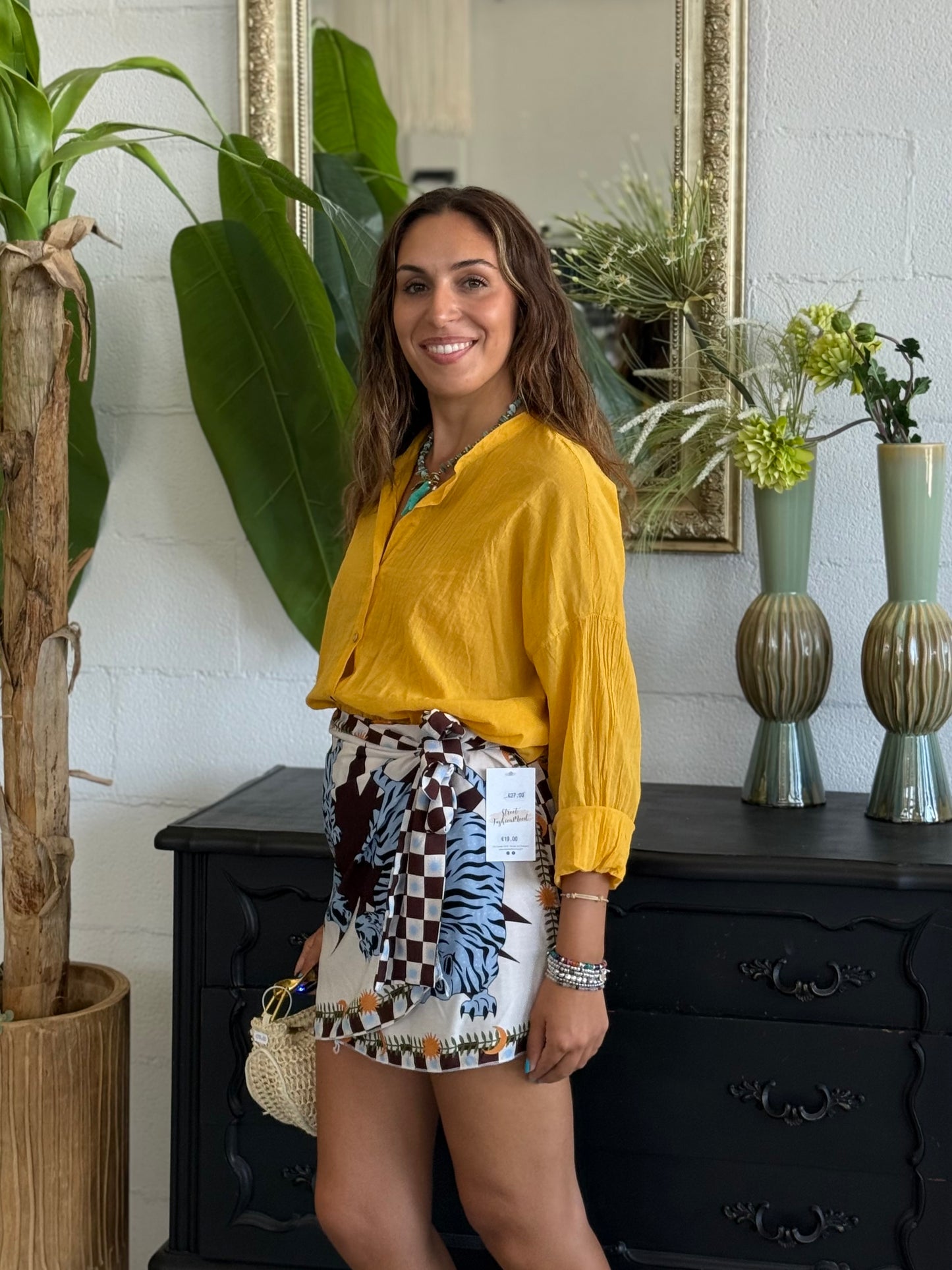 Minigonna Pareo con Tigre Moro