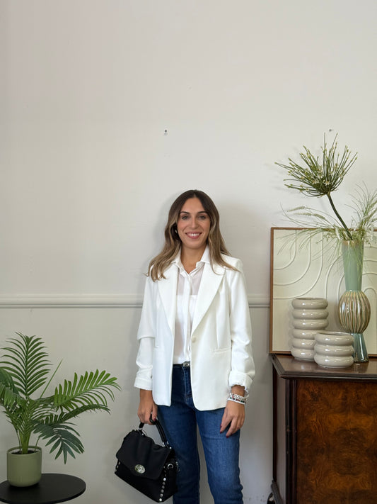 Blazer Luxury Monopetto Bianco