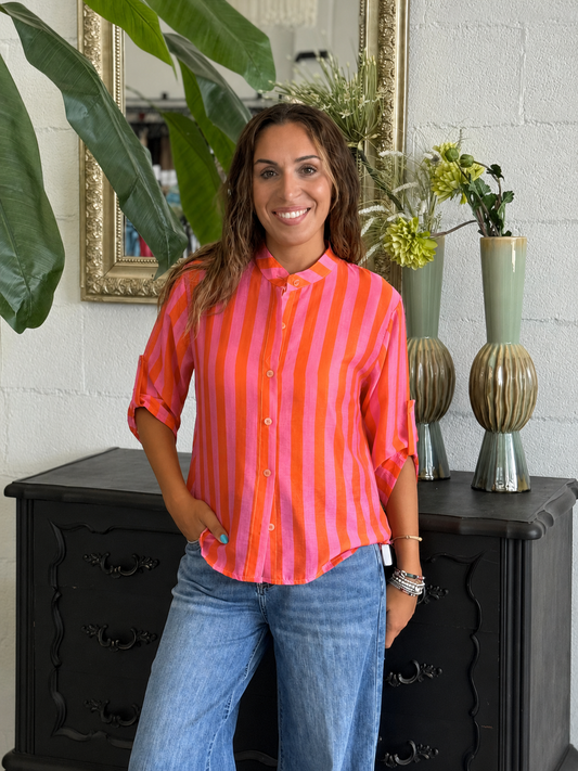 Camicia MUST Rosa/Arancio