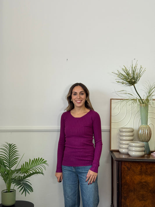 Maglioncino NO STRESS Prugna