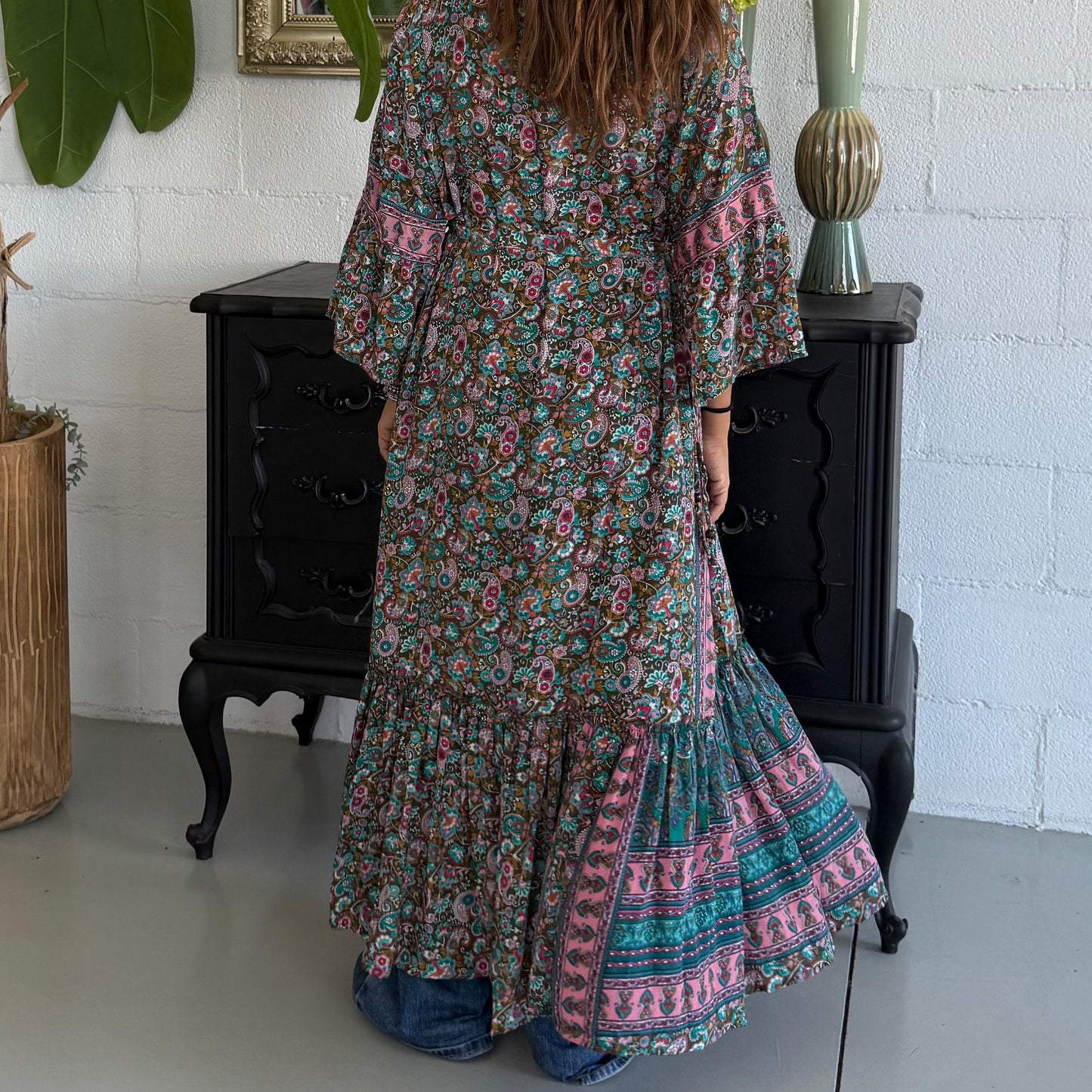 Kimono lungo Seta Indiana