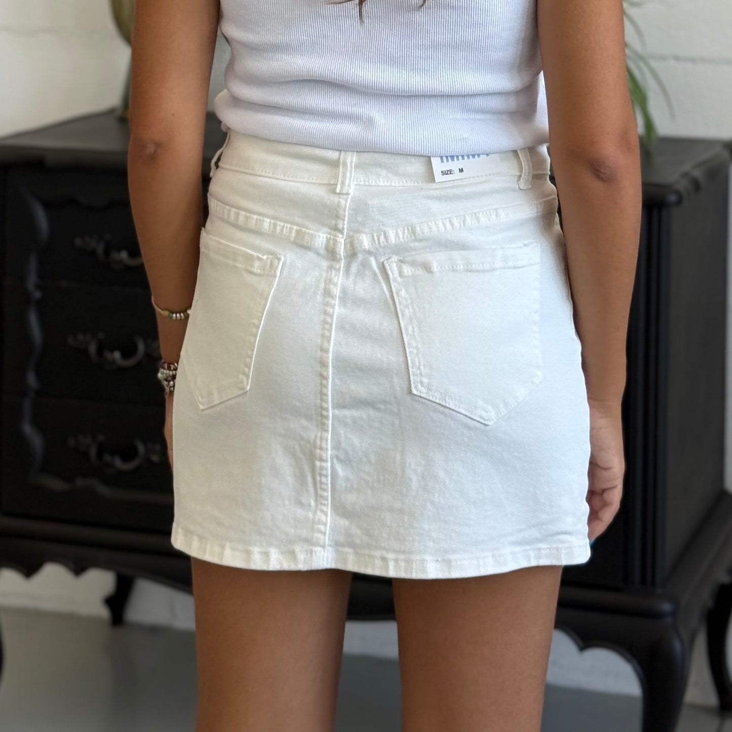 Minigonna di Jeans Bianca