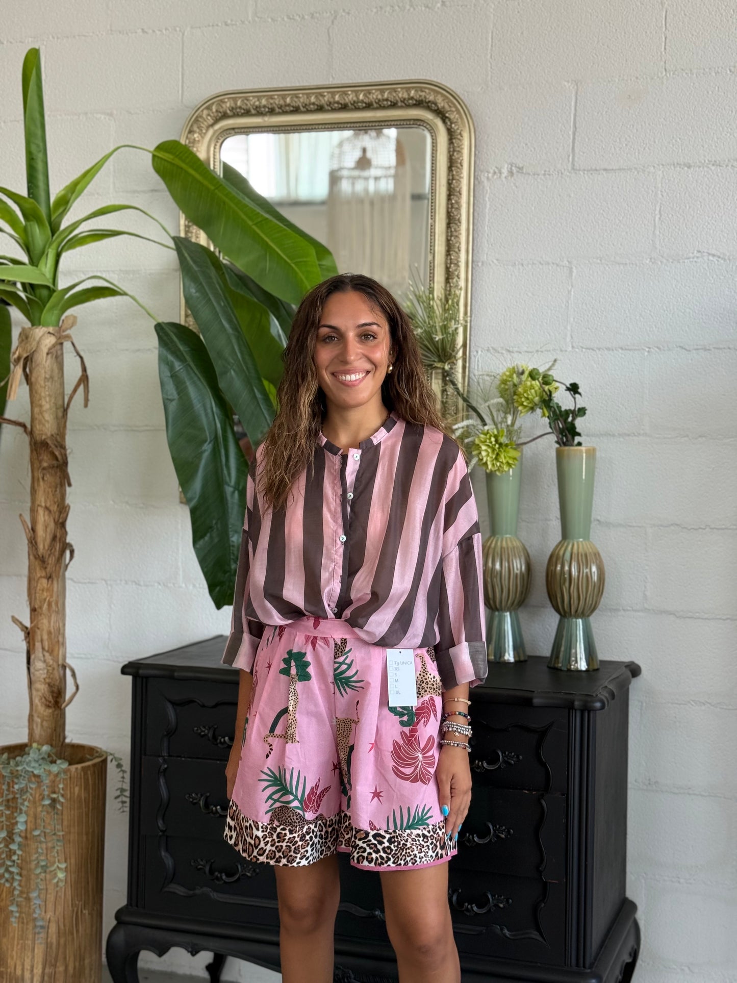 Camicia MUST Rosa/Moro