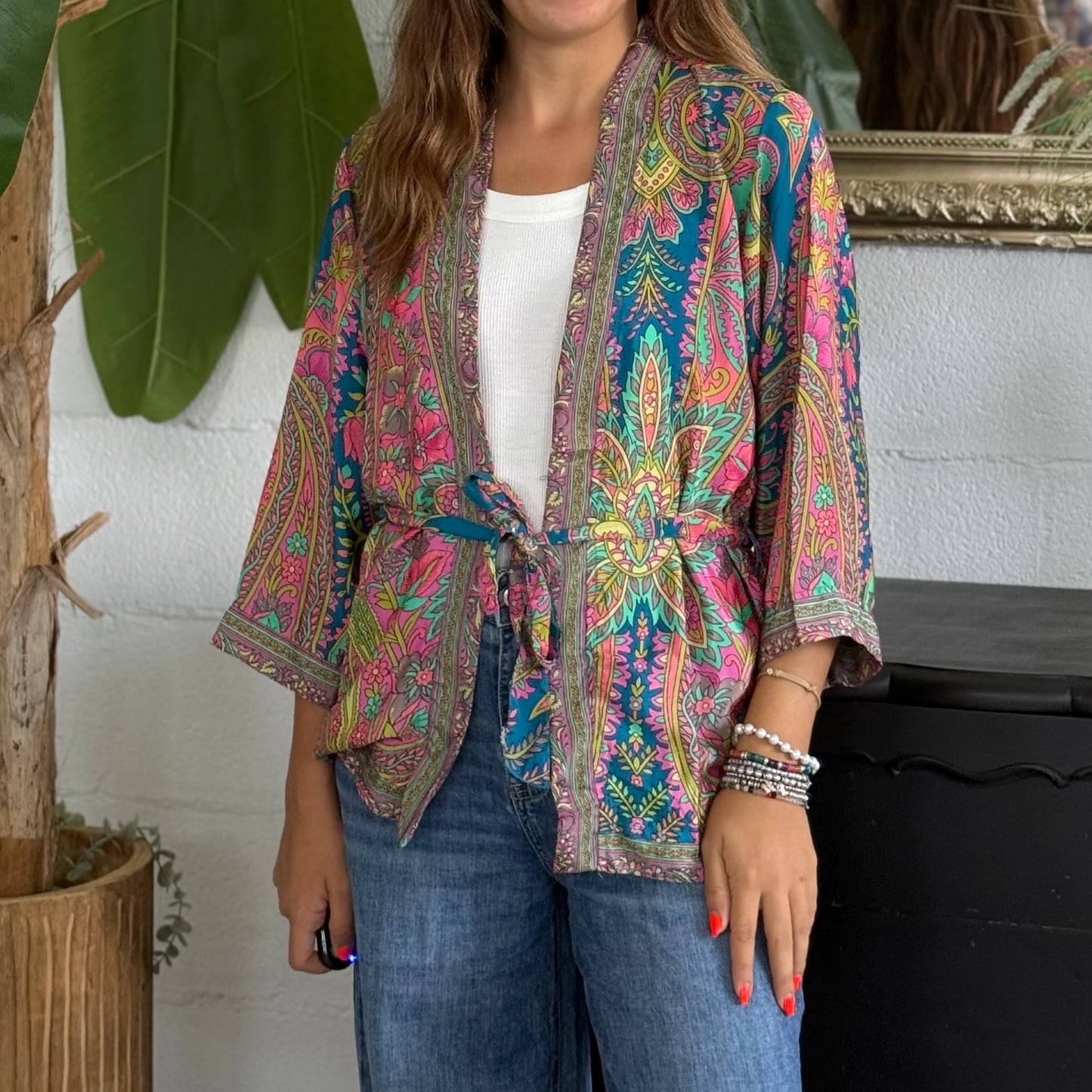 Kimono corto Seta Indiana