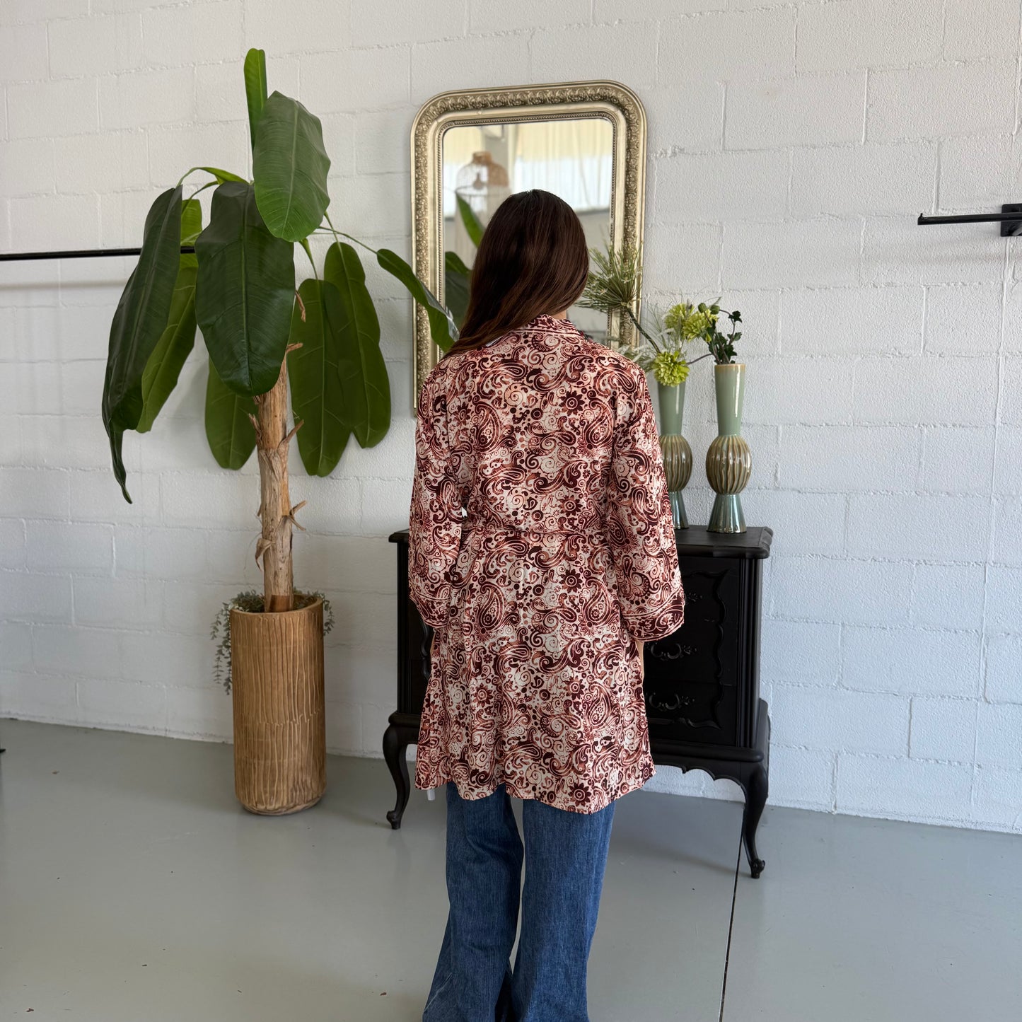 Kimono midi Seta Indiana