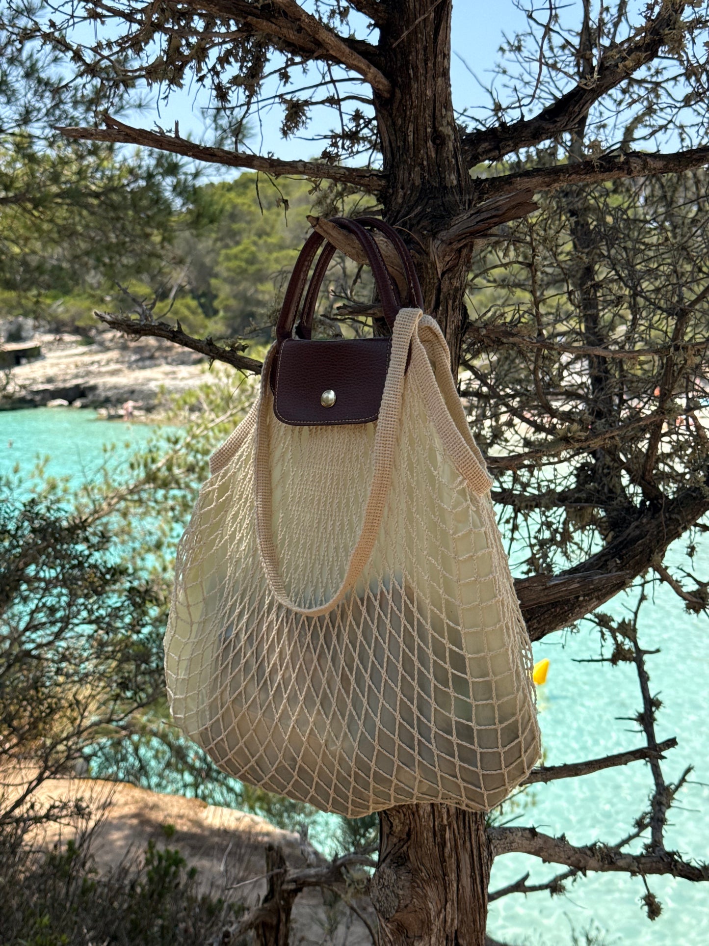 Borsa a rete stile Longchamp