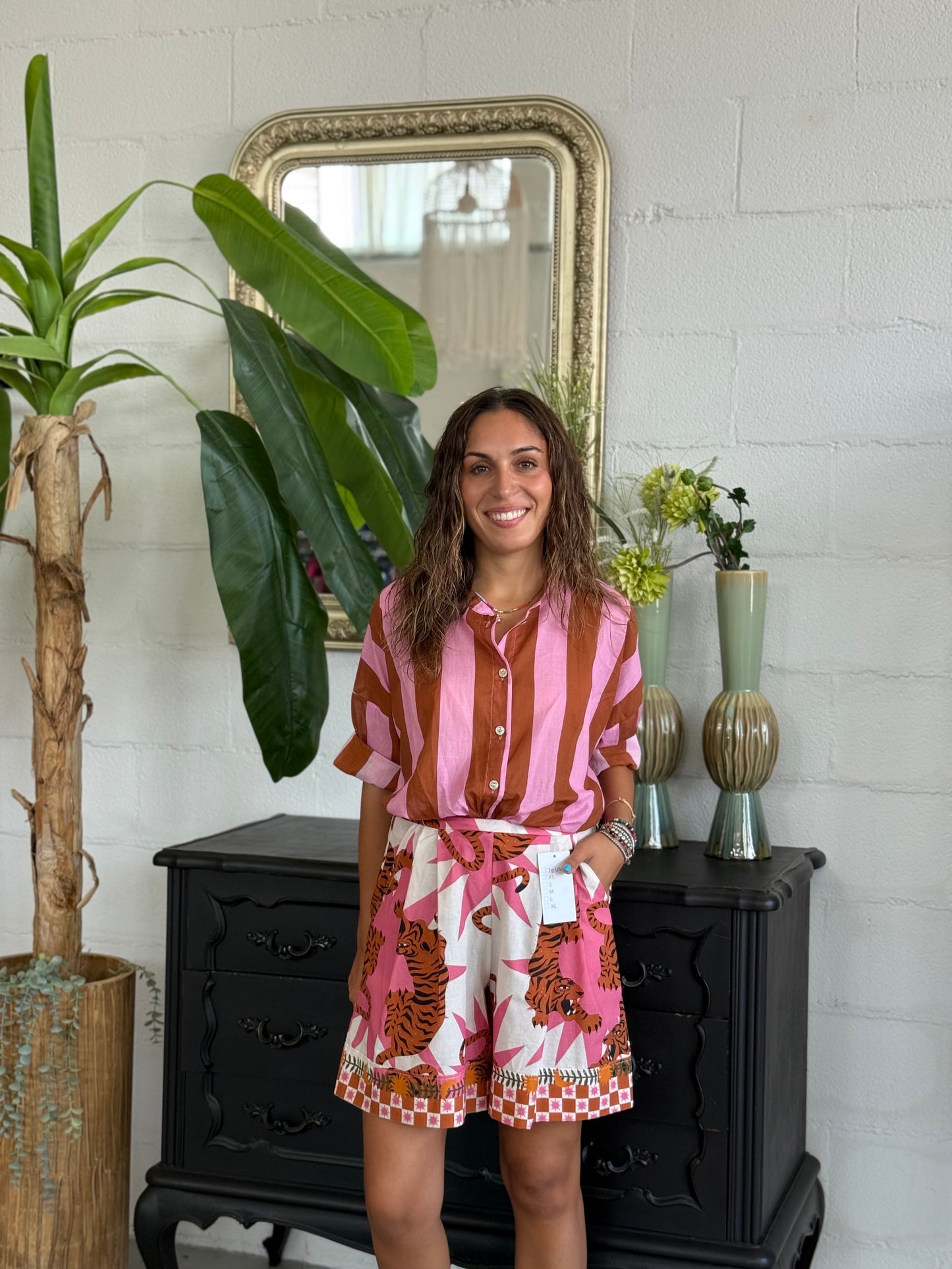 Camicia MUST Terracotta/Rosa