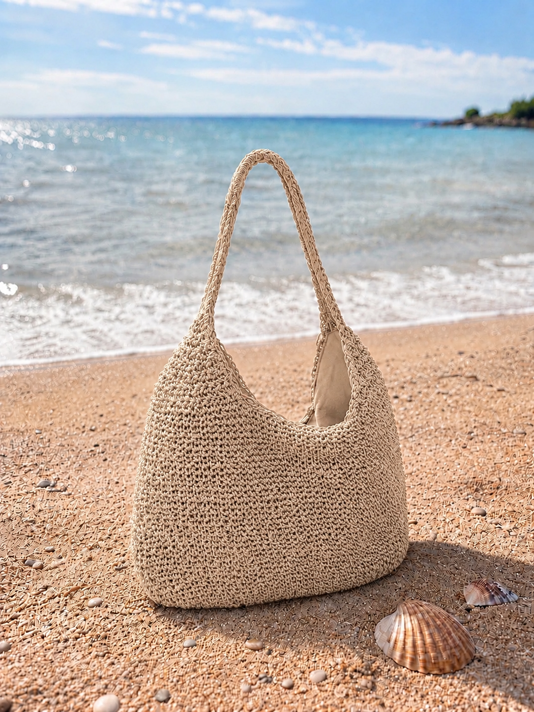 Borsa rete in paglia